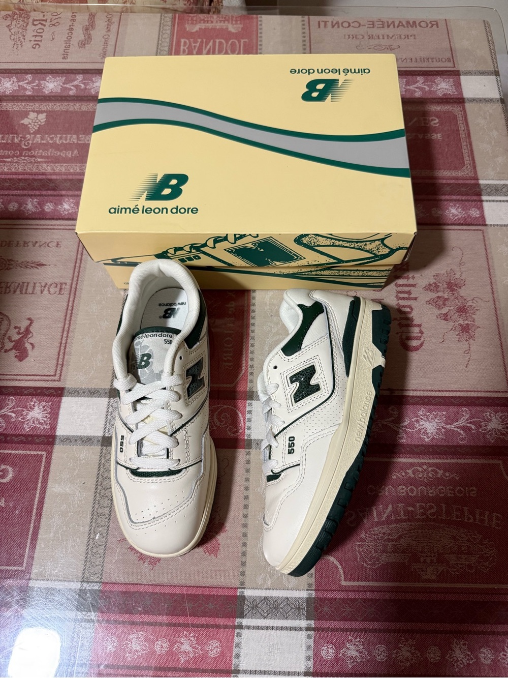 Aime Leon Dore ALD New Balance 550 PS Little Kid Size 3 Sneakers White/Green
